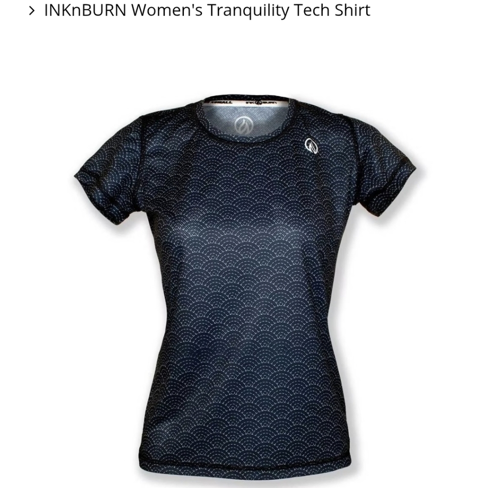 INKnBURN Black Patterned Athletic Shirt